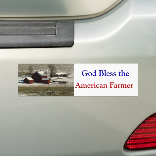 God zegene de Amerikaanse boerenbumper sticker (Op auto)