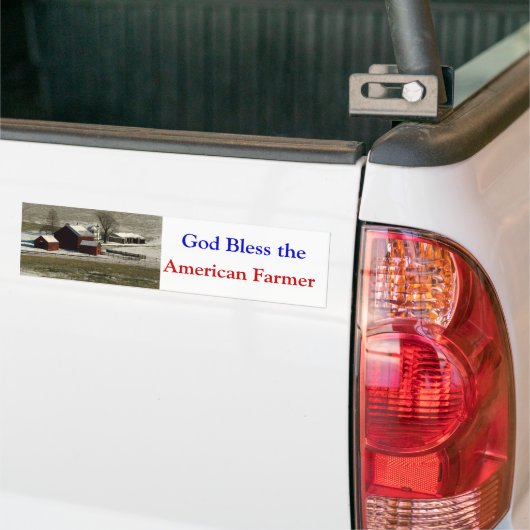 God zegene de Amerikaanse boerenbumper sticker (Op Truck)