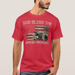 God zegene de Amerikaanse brandweerman T-shirt
