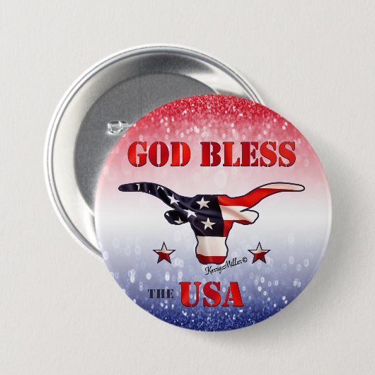 God zegene de Amerikaanse Button (Voorkant /achterkant)