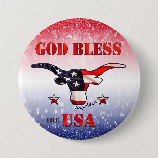 God zegene de Amerikaanse Button (Voorkant)