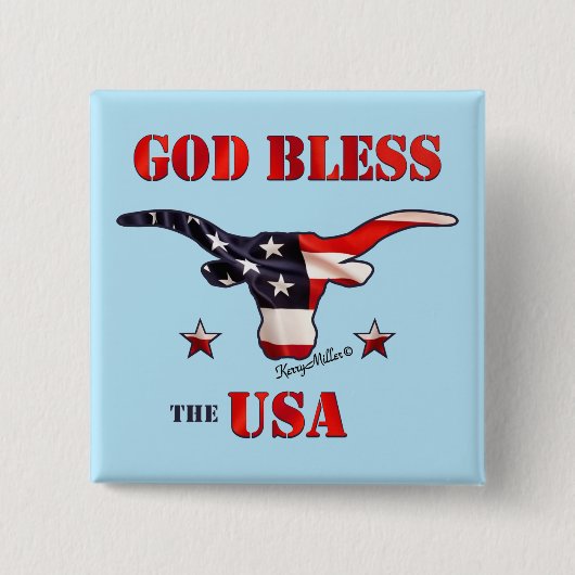 God zegene de Amerikaanse Button (Voorkant)