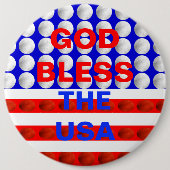 God zegene de Amerikaanse Buttonnen met rugdekking Ronde Button 6,0 Cm (Voorkant)