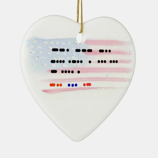 God zegene de Amerikaanse morse Code Xmas Ornament (Rechts)