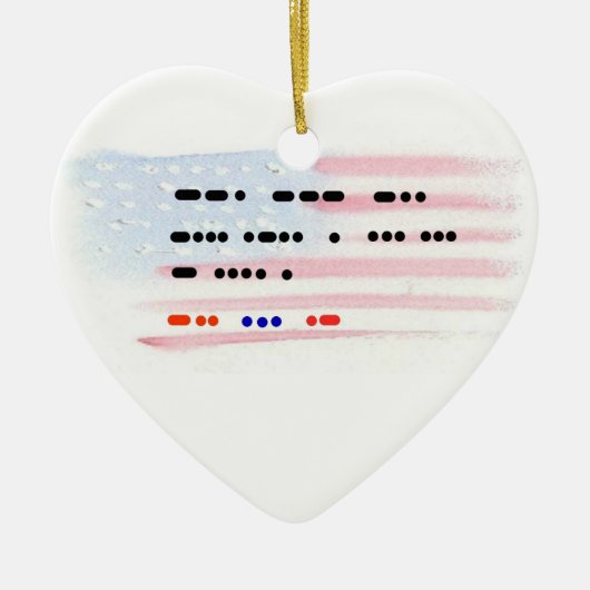 God zegene de Amerikaanse morse Code Xmas Ornament (Voorkant)