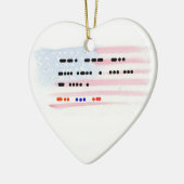 God zegene de Amerikaanse morse Code Xmas Ornament (Links)