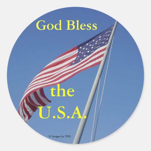 God zegene de Amerikaanse stickers (Voorkant)