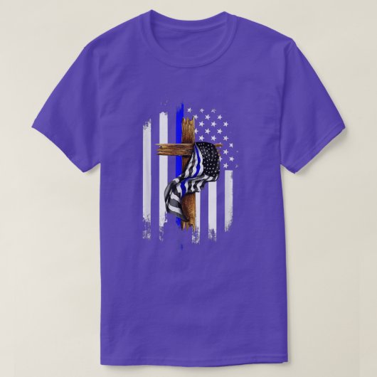 God zegene de Blauwe T-shirt (Design voorkant)