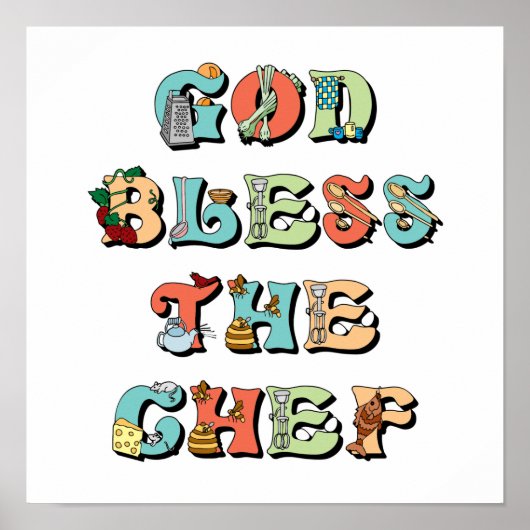 God zegene de Chef Poster (Voorkant)