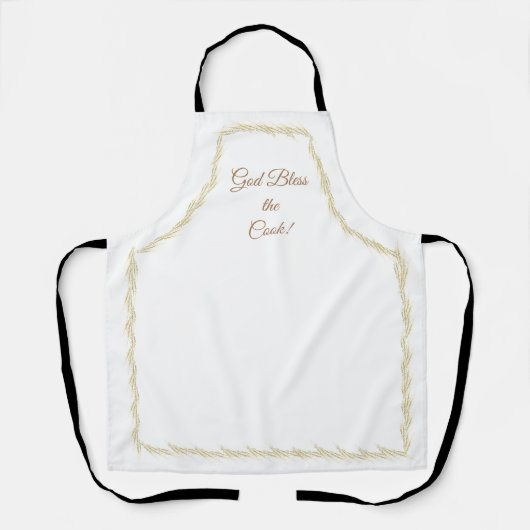 God zegene de Cook!  Apron Schort (Voorkant)