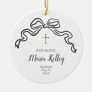 God zegene de doop Christelijk minimalistisch gesc Keramisch Ornament