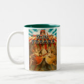 God zegene de Freaks 2 Tweekleurige Koffiemok (Links)