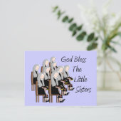 God zegene de kleine zussen briefkaart (Staand voorkant)