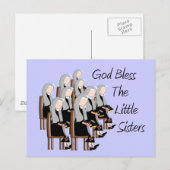 God zegene de kleine zussen briefkaart (Voorkant / Achterkant)