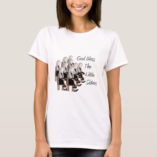 God zegene de kleine zussen t-shirt (Voorkant)