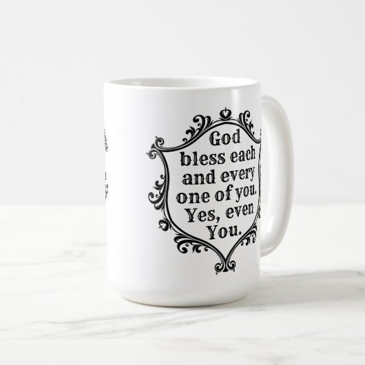 God zegene de koffie-Mok Koffiemok (Voorkant rechts)