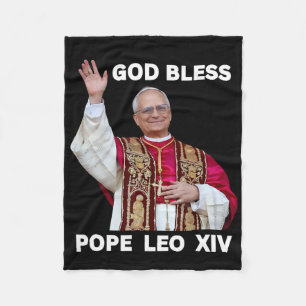 God zegene de nieuwe paus Leo XIV Katholieke Kerk Fleece Deken