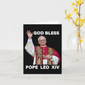 God zegene de nieuwe paus Leo XIV Katholieke Kerk Kaart (Gele Bloem)