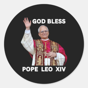 God zegene de nieuwe paus Leo XIV Katholieke Kerk Ronde Sticker