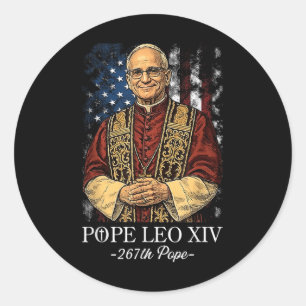 God zegene de nieuwe paus Leo XIV Katholieke Kerk Ronde Sticker