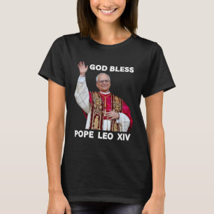 God zegene de nieuwe paus Leo XIV Katholieke Kerk T-shirt