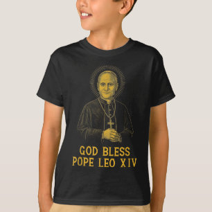 God zegene de nieuwe paus Leo XIV Katholieke Kerk T-shirt