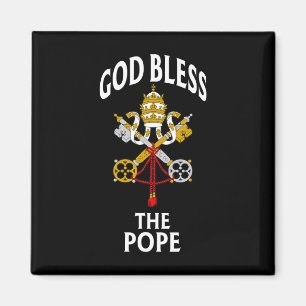 God zegene de Paus Vaticaans Kruis Katholiek Gebed Magneet