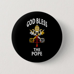 God zegene de Paus Vaticaans Kruis Katholiek Gebed Ronde Button 5,7 Cm
