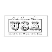 God zegene de USA Patriottische Rubber Art Stamp Rubberstempel (Afrduk)