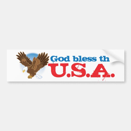 God zegene de Verenigde Staten Bumpersticker (Voorkant)