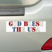God zegene de Verenigde Staten Bumpersticker (Op auto)