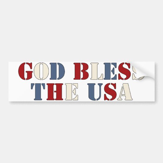 God zegene de Verenigde Staten Bumpersticker (Voorkant)