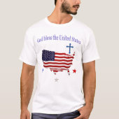 God zegene de Verenigde Staten T-shirt (Voorkant)