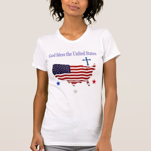 God zegene de Verenigde Staten T-shirt (Voorkant)