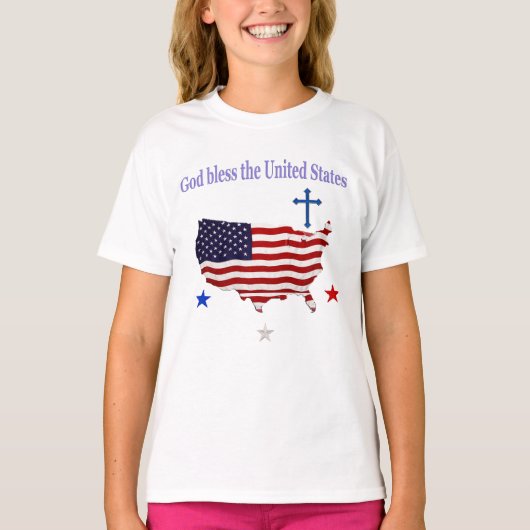 God zegene de Verenigde Staten T-shirt (Voorkant)