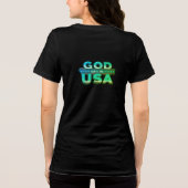 God zegene de Verenigde Staten Tri-Blend Shirt (Achterkant)