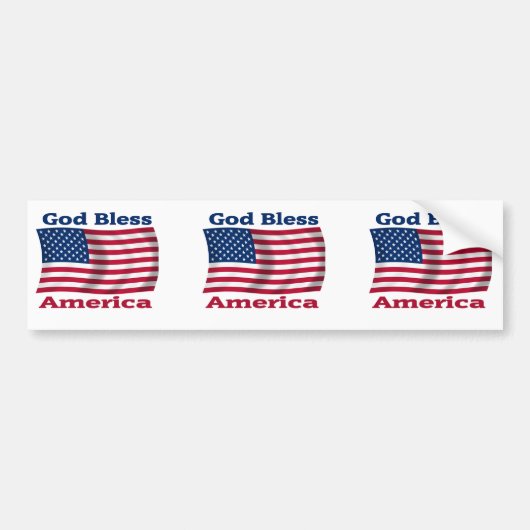 God zegene de Verenigde Staten van Amerika Bumpersticker (Voorkant)
