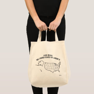 GOD ZEGENE DE VERENIGDE STATEN VAN AMERIKA overzic Tote Bag