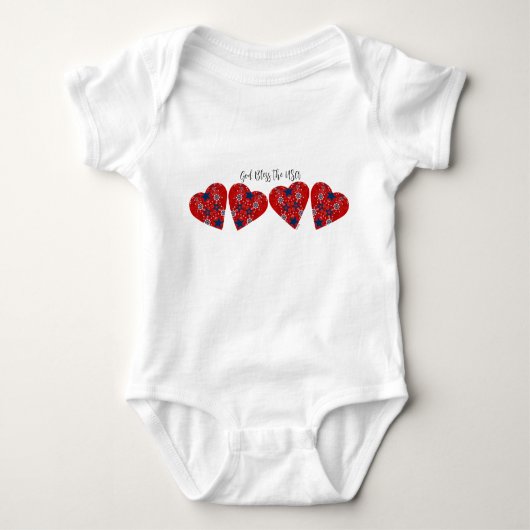 God zegene de VS Bandana Hearts Design Romper (Voorkant)