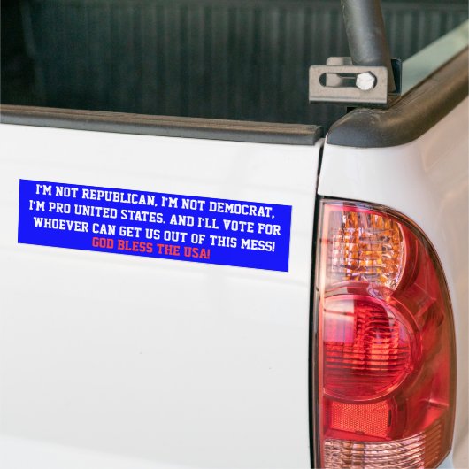 God zegene de VS! Bumpersticker (Op Truck)
