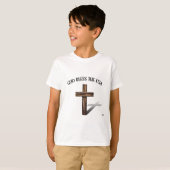 GOD ZEGENE DE VS met robuust kruis T-shirt (Voorkant volledig)