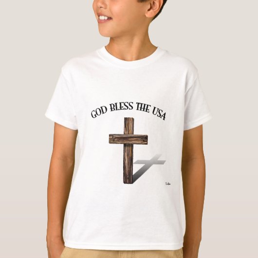 GOD ZEGENE DE VS met robuust kruis T-shirt (Voorkant)