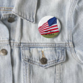 God zegene de VS! Ronde Button 5,7 Cm (In situ)