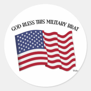 GOD ZEGENE DEZE MILITAIRE BRUTAL met de vlag van d Ronde Sticker