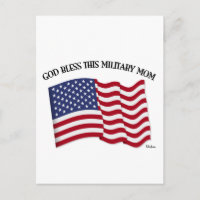 GOD ZEGENE DEZE MILITAIRE MOEDER met de vlag van d
