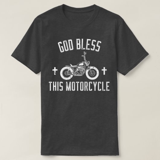God zegene deze motorfiets t-shirt (Design voorkant)