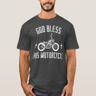 God zegene deze motorfiets t-shirt