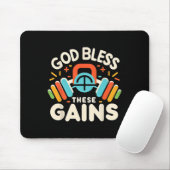 God zegene deze winsten spier bodybuilding - 1 muismat (Met muis)