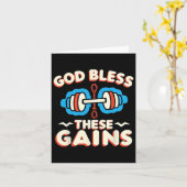 God zegene deze winsten spier bodybuilding - kaart (Gele Bloem)