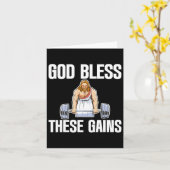 God zegene deze winsten spier bodybuilding ------- kaart (Gele Bloem)